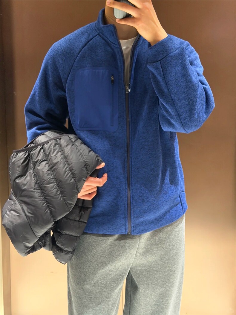 网图慎用！针织拉链夹克外套1302-GS10-P78成分100聚酯纤维,男装夹克,星座1302