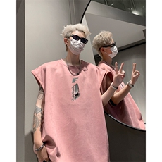 麂皮绒背心/马甲/坎肩2025夏季男装无袖T恤XZ514-2-2024122-P28，男装T恤，星座514-2(原B239)