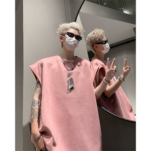 麂皮绒 背心/马甲/坎肩 2025夏季男装无袖T恤XZ514-2-2024122-P28图片
