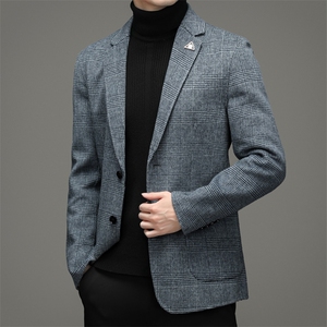 CS-N-1029秋冬季2021男士毛呢大衣双面尼羊毛呢子休闲西服P269图片