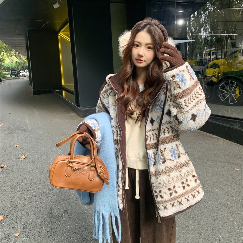 【新款已出货】【费尔岛外套】高转化羊羔毛2C059-M61-P195K288,女装毛呢外套,2C059