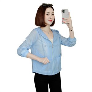 防晒衣女2021夏季新款韩版防晒服防紫外线薄款时尚百搭连帽外套女图片
