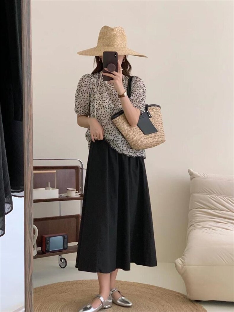 夏季新品：韩系简约刺绣小衫，其它，TWO LAPS