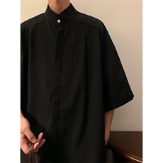 F184-P312024夏季新款慵懒百搭原宿风衬衫日系气质五分袖男现货，男装衬衫，星座512-6