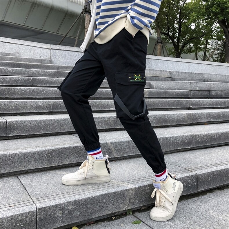 0120春夏季工装裤男潮牌多口袋宽松大码休闲裤ins超火裤图片