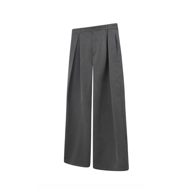 春季立体工字褶A字廓形弯刀情侣西裤通勤休闲裤男女LX0255-P46,男装西裤,星座1008