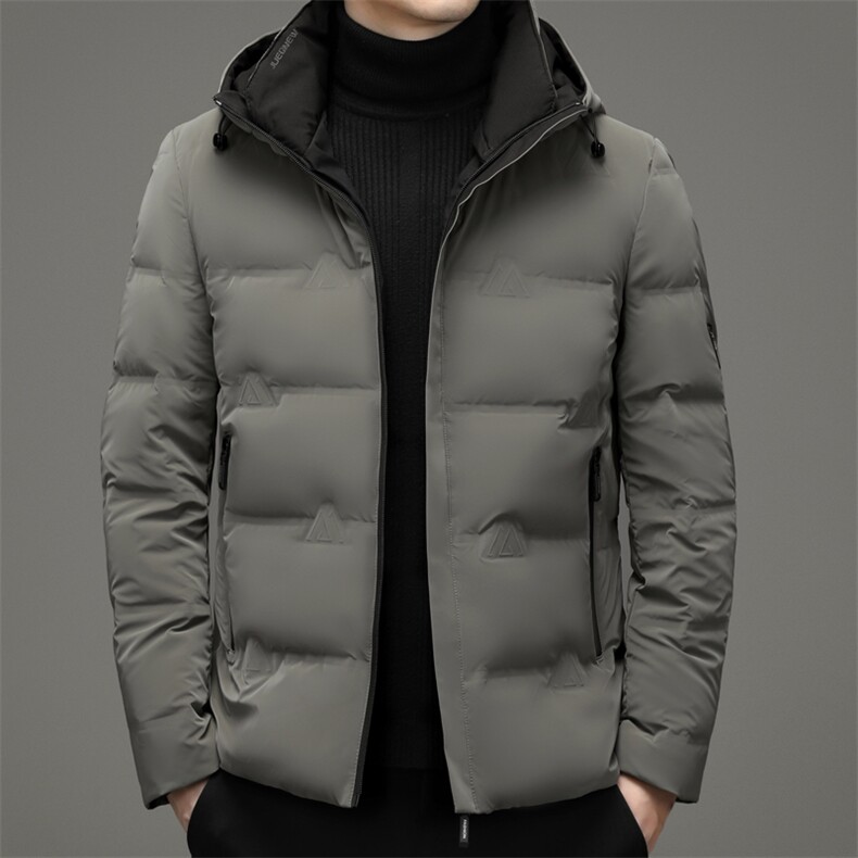 2023冬季白鸭绒连帽短款羽绒服男中年装加厚保暖外套XXH9601-P225，男装羽绒服，电商B212（原钱塘6029）