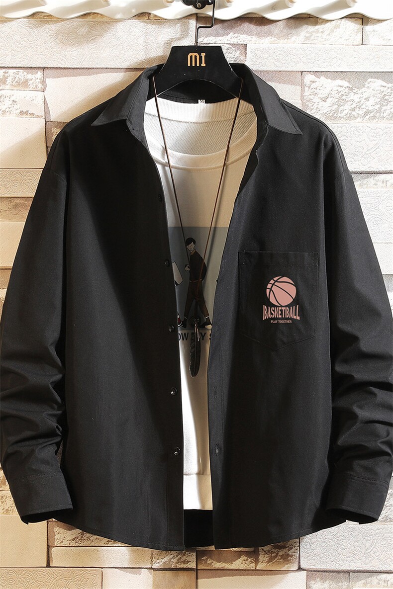 CS15237-P38长袖衬衫男士大码宽松衬衣男寸衫砖墙,男装衬衫,电商A040A
