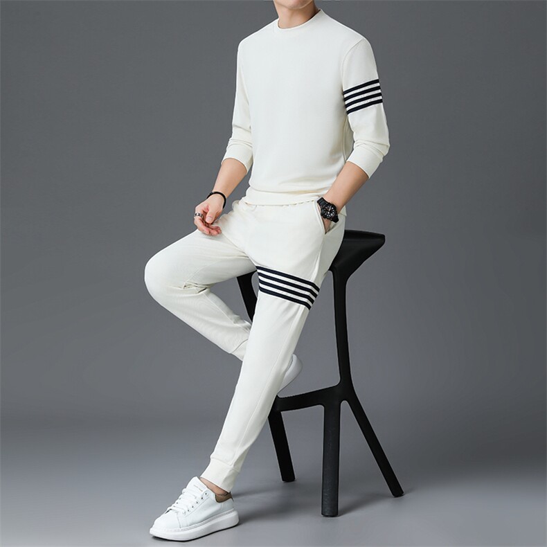 LB98821-2827秋季新款男士长袖长裤修身休闲时尚卫衣套装,男装休闲套装,电商B360