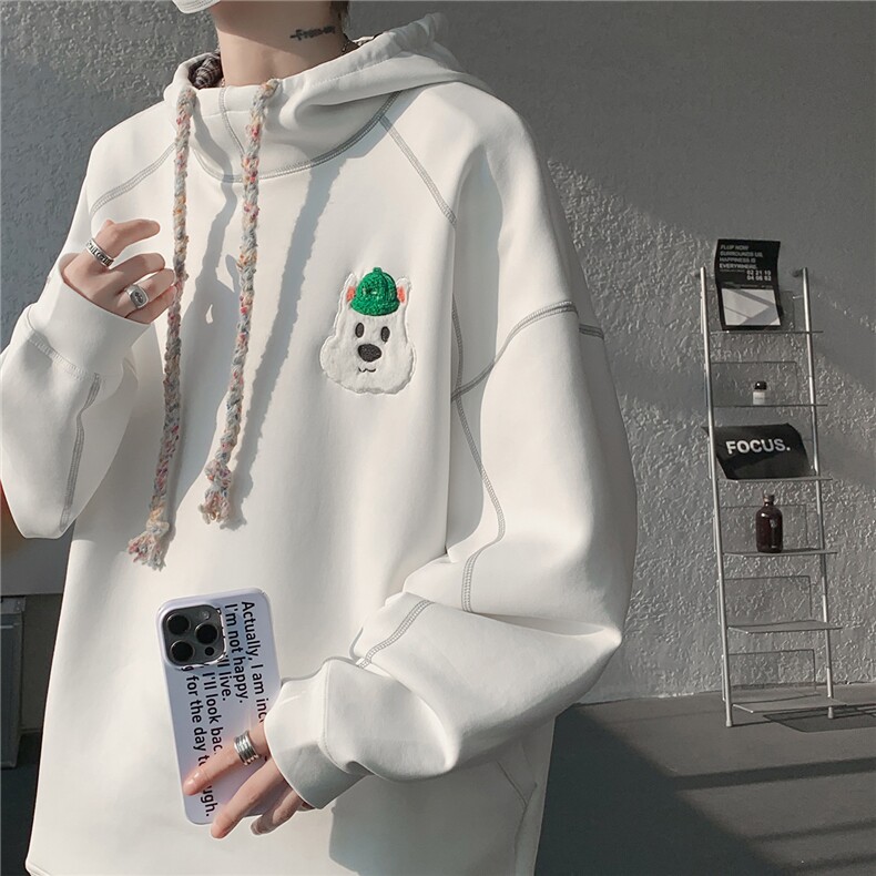 6XL-M重磅刺绣连帽卫衣男高街套头打底上衣WY47-P88,男装T恤,电商D206-1
