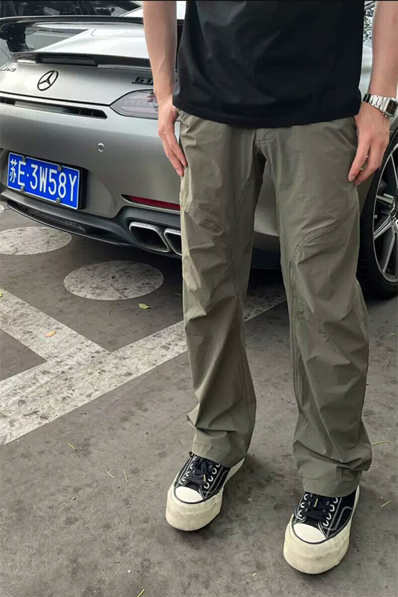 （网图慎用）特批P48无差价拼接凉感冰丝速干休闲冲锋裤男K5968B,男装休闲裤,电商A001-1