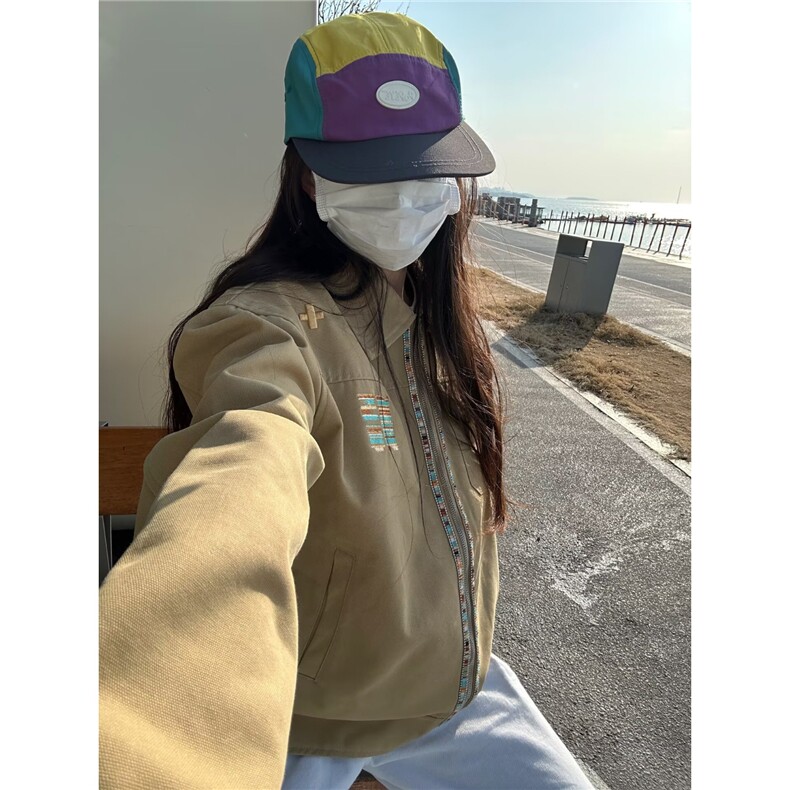刺绣工装夹克外套女学生韩版宽松春秋新款休闲情侣上衣HH9368P67,男装夹克,星座1013-5