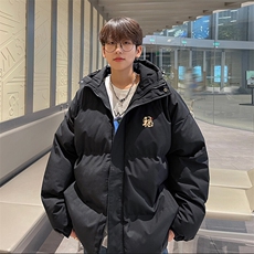 现货抖音得物可供视频三防加厚羽绒连帽棉衣外套面包棉服85554，男装棉衣，电商A486