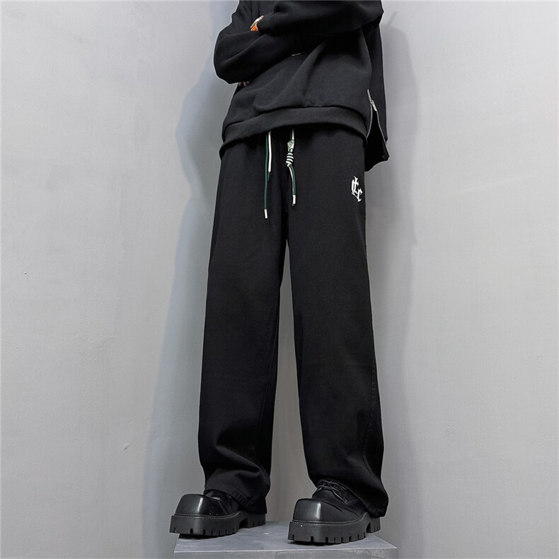 k1036-p48-控78M-5xl港风高阶黄泥黑暗宽松大码牛仔裤,男装牛仔裤,星座116