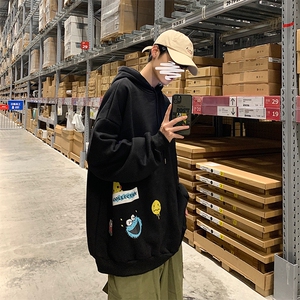 A040-WY2079-P40连帽卫衣男加肥加大码胖子棒球服外套图片