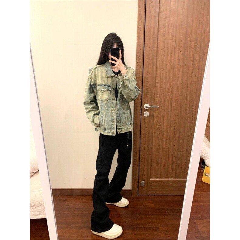 网络图现货美式复古潮牌水洗做旧百搭宽松牛仔夹克外套R3526-P105,男装夹克,星座1005-4