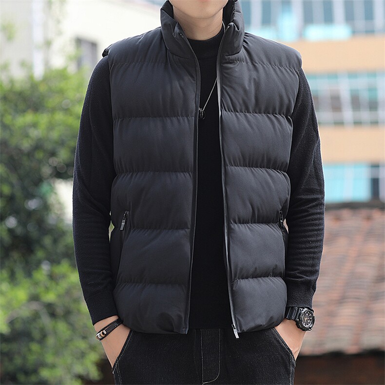 冬季男士羽绒棉马甲时尚休闲保暖背心坎肩外套大码M-5XL M66-P22图片