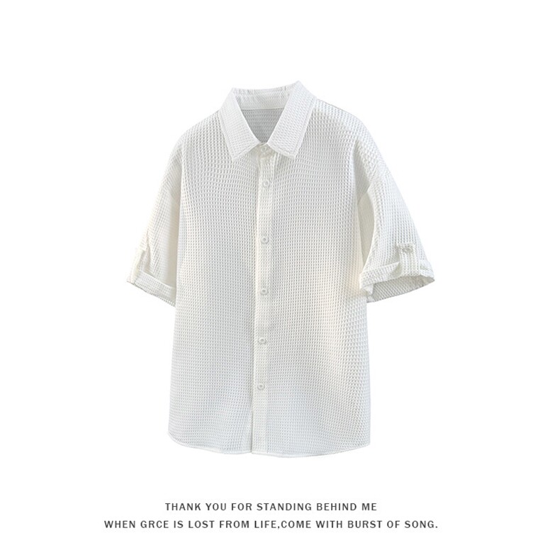 特批P30无差价2025夏季面料：聚酯纤维CD5496，男装衬衫，电商A001-1