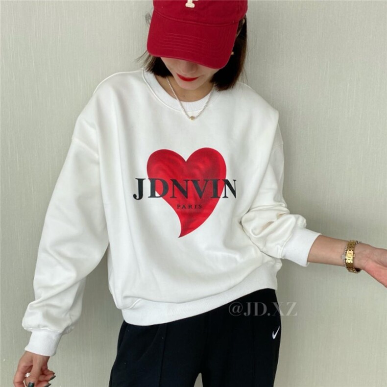 爱心卫衣，女装卫衣/绒衫，简单小珍