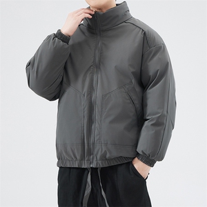 现货冬季美式休闲加厚雪山外套夹克立领纯色三防户外工装棉服图片