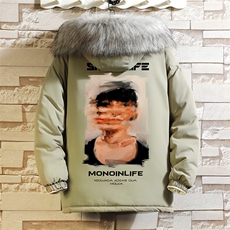 MM48213-P130冬季大毛领衣男士大码加厚袄男服砖墙，男装棉衣，电商A040A