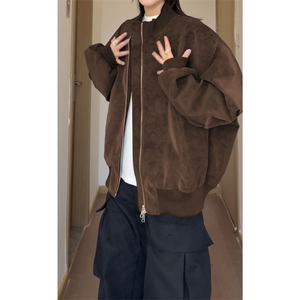 特批60 抖音美式复古硬汉立领飞行员夹克做旧cleanfi JK3095图片