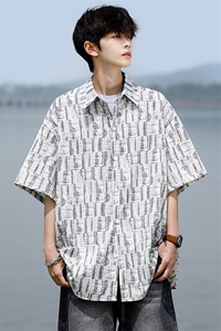 8XL-M花衬衫男款短袖夏季冰丝薄款花衬衣大码寸衫外套DC28013P38图片