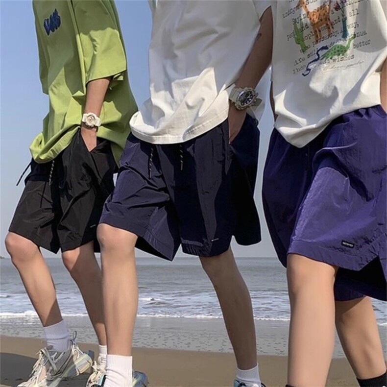 美式速干短裤男夏季薄款休闲沙滩裤子运动篮球五分裤男生外穿中裤,男装休闲裤,星座506A