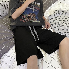 夏季短裤男休闲直筒宽松潮ins五分裤港风阔腿运动中裤薄DK909-p25，男装休闲裤，星座1008-1