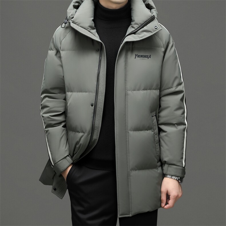 DF8222钱塘2020-2中年男士冬季厚款时尚休闲有帽羽绒服P335,男装羽绒服,钱塘207-2