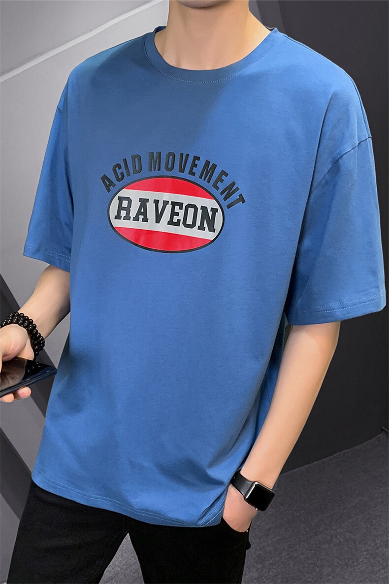 夏季短袖t恤男生纯棉上衣服打底衫新款宽松潮流潮牌DS737TP25,男装T恤,电商A102