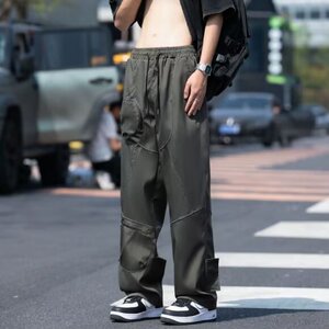 高街工装裤男款潮牌户外机能冲锋裤直筒大码休闲长裤子k03/P50图片