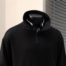 360克重磅冲锋衣内胆半拉链翻领POLO衫高领卫衣男WY77077P65控88，男装夹克，星座227-7