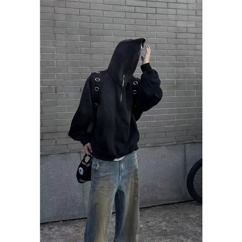 现货渐变色卫衣金属拉链设计感连帽上衣外套WY888-P65,女装短外套,星座1213