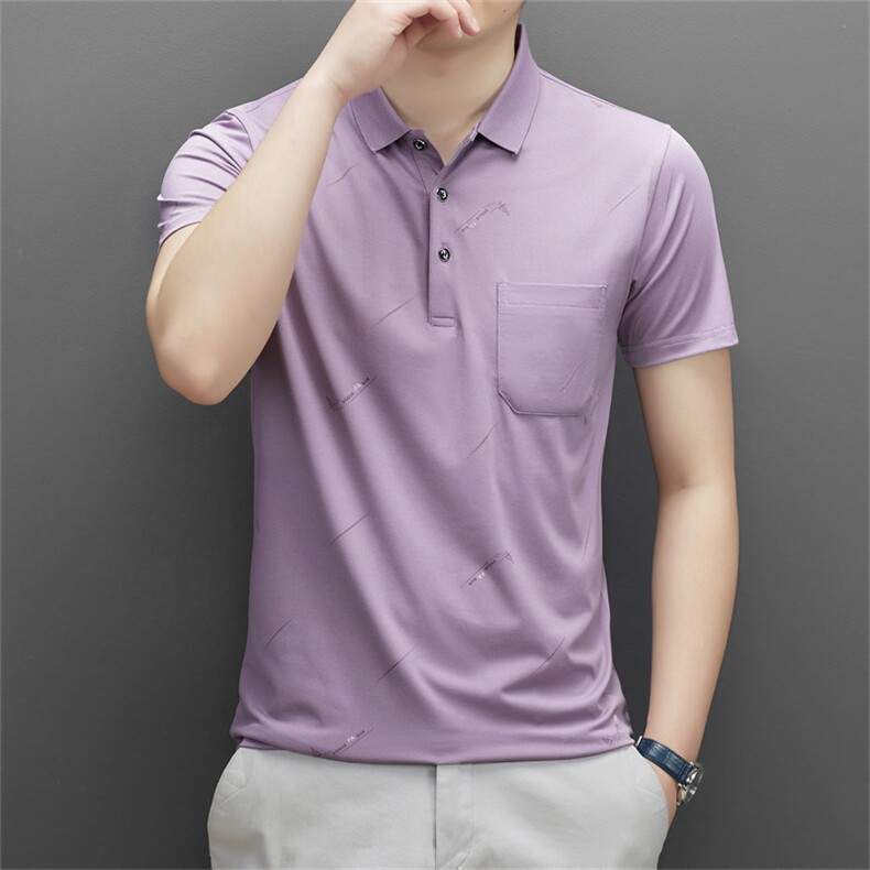 polo衫男士t恤短袖翻领中年时尚商务男夏季体恤衫SQ68388-P40,男装Polo衫,星座1105-3