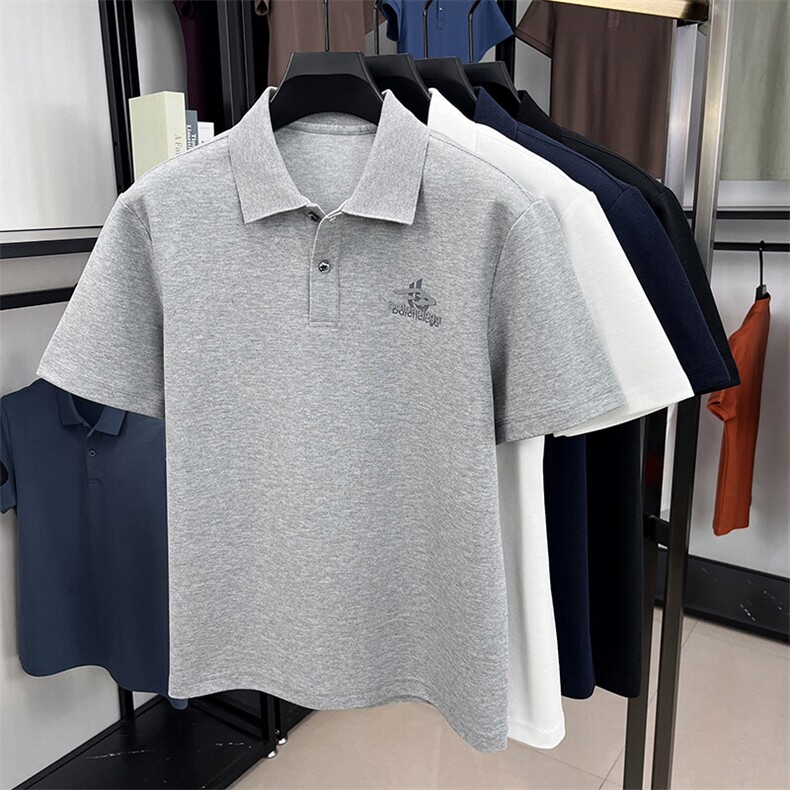 夏季棉短袖半拉链翻领POLO衫男T恤潮流品质上衣体恤男装,男装T恤,钱塘6003（原4033）