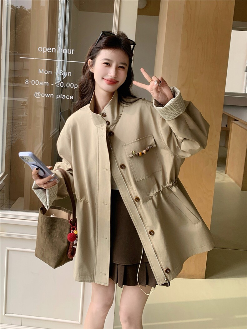 【现货现货】2026春季新款休闲风衣外套B101-2682-P175-K288现货，女装风衣，浙宝101