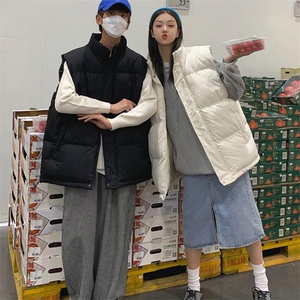 现货5W件冬季三防硬挺boxy短款立领棉衣马夹外套加厚马甲保暖棉服图片