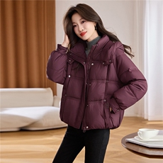 现货。白鸭绒羽绒服女2025冬季新款短款羽绒服外套女加厚，女装羽绒服，依万里