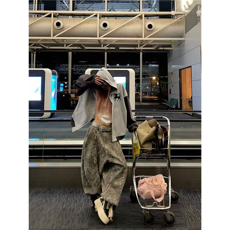美式潮牌小众设计感做旧牛仔外套磨白水洗高街痞帅夹克男,男装工装外套,星座506A
