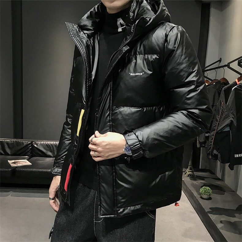 含秋冬新款潮流ins亮皮反光羽绒服情侣DS-B293-F702，男装羽绒服，电商A306