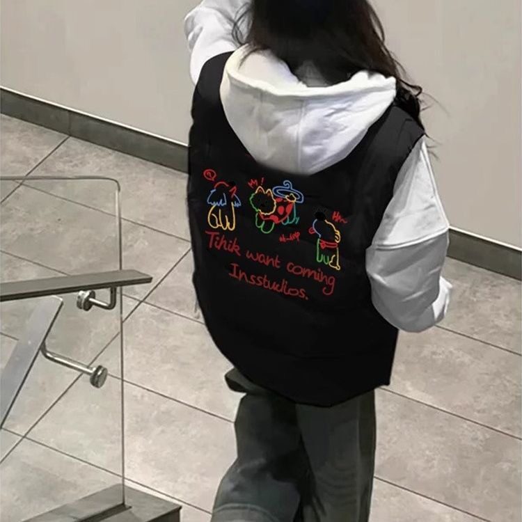 高级感洋气马甲女秋冬保暖超火设计感时髦百搭坎肩背心外套图片
