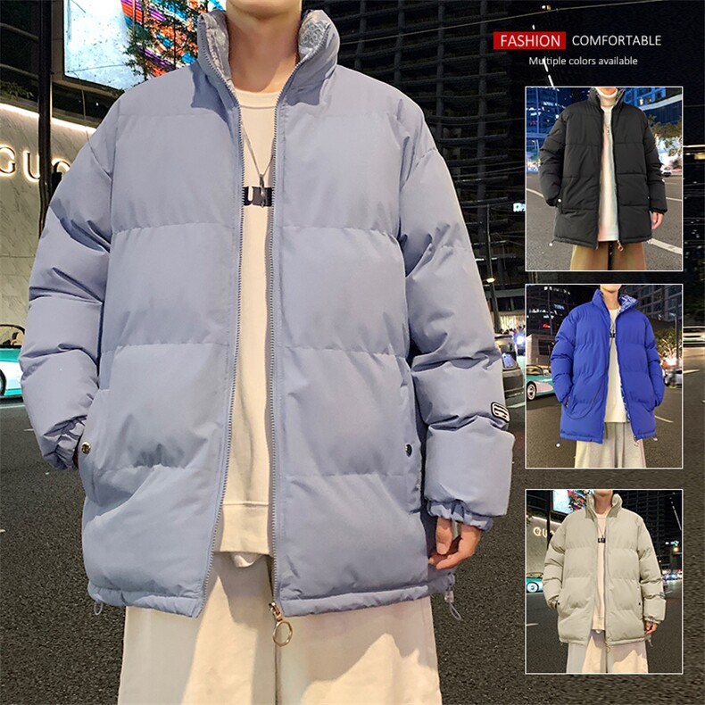 青少年男休闲宽松立领双面穿棉衣面包服棉袄港风男装MY3090P70,男装棉衣,电商A086