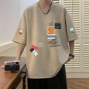 麂皮绒短袖t恤男大码半袖男 JD82121-P25图片