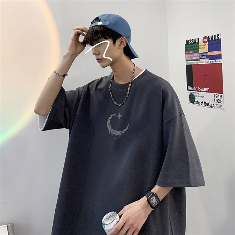 量大优供视频220克美式短袖t恤T2821得物直播有280克品质,男装T恤,电商A486