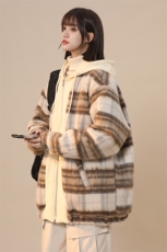 XZ225-2-20909-P135控158复古毛呢大衣小香风假两件外套棉衣棉服，男装棉衣，星座225-2