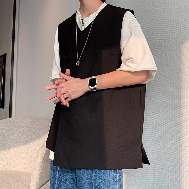 2024春季男装高级感西装马甲男款设计感坎肩背心外套男W7175-P42,男装夹克,星座512-3