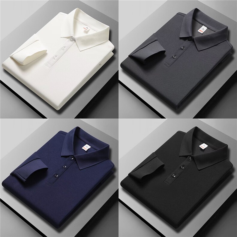 PL2606-特P28大批量50W件库存跑量可贴牌品质 长袖男式POLO衫图片