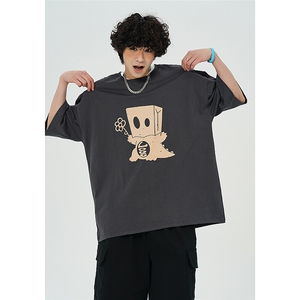 夏季新款纸袋恐龙可爱印花短袖宽松 M~5XL XZ604-DT219-P25控39图片