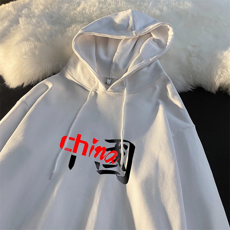 WY2189-P35 加绒款-P40 纯棉连帽卫衣男大码运动帽衫宽松薄外套男图片